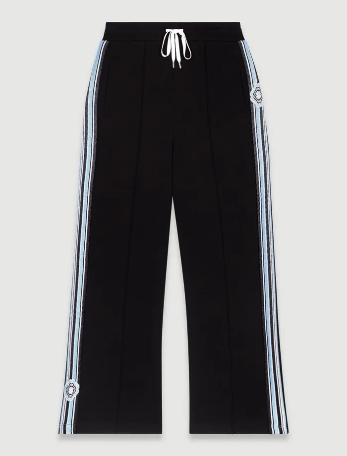 Pants and Jeans Women Maje WideLeg Striped Jogging Bottoms Black
