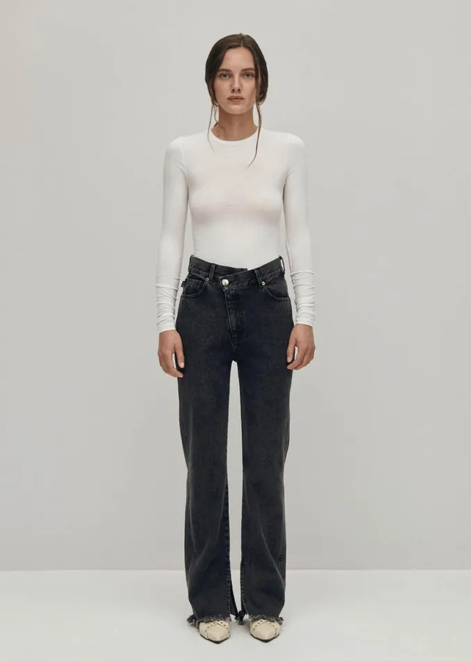 Pants Women ALOHAS Kansas Black Denim Pants