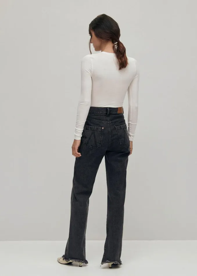 Pants Women ALOHAS Kansas Black Denim Pants