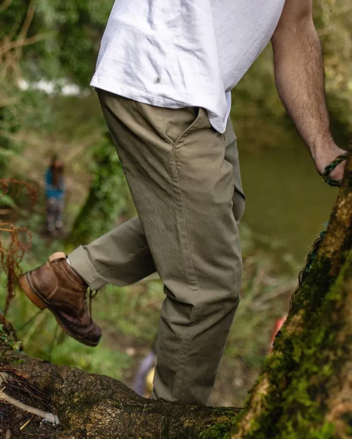 Passenger Clothing 365 Organic Cotton Trouser Dusty Olive Men Trousers