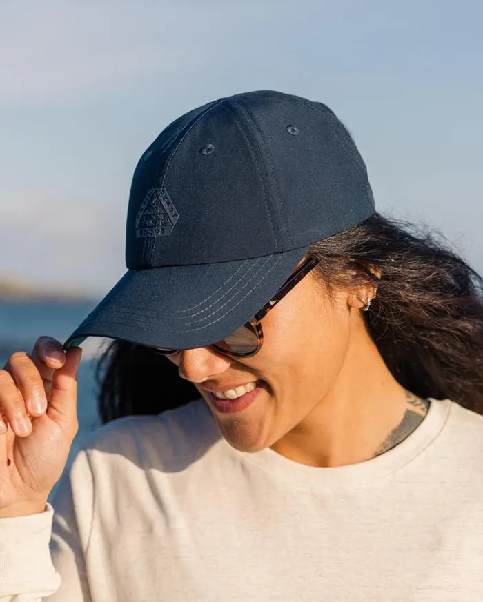Passenger Clothing Active Recycled 6 Panel Cap Dark Denim WomenMen Caps and Hats