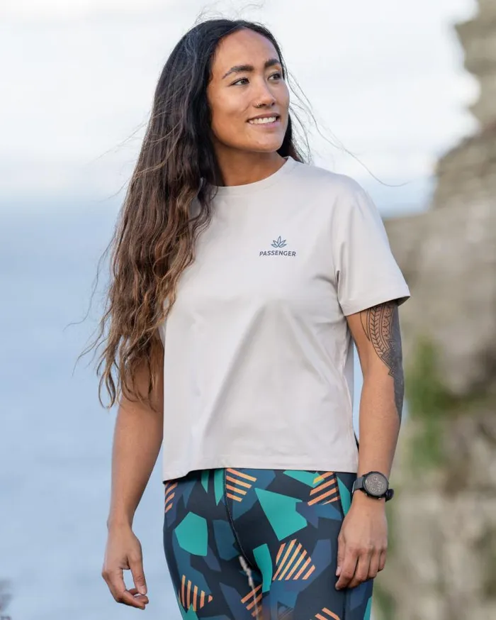 Passenger Clothing Align Active Recycled TShirt Vintage White Women Activewear