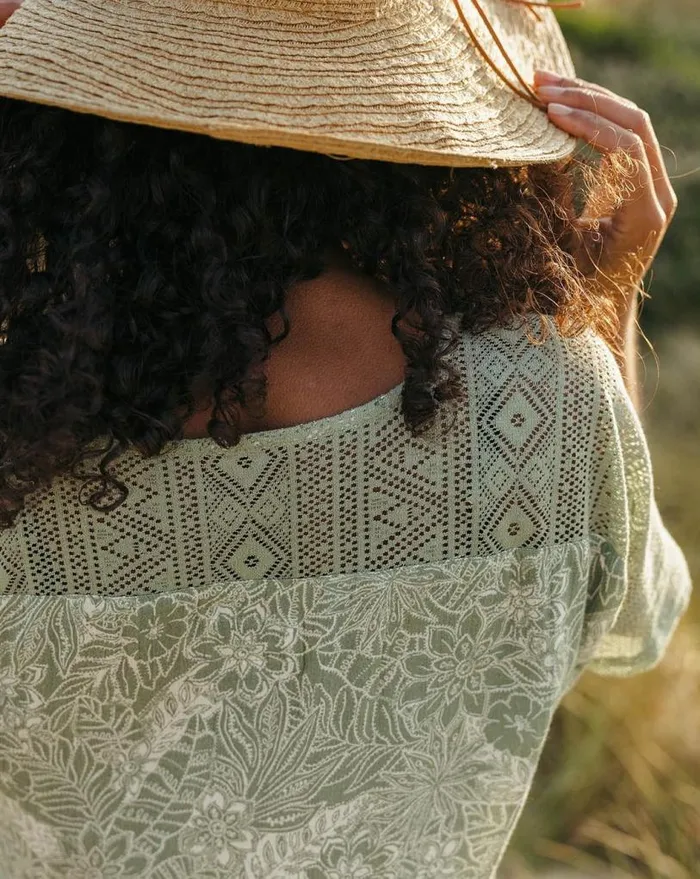 Passenger Clothing Ambrose Oversized Organic Dress Pistachio Floral Women Dresses and Skirts