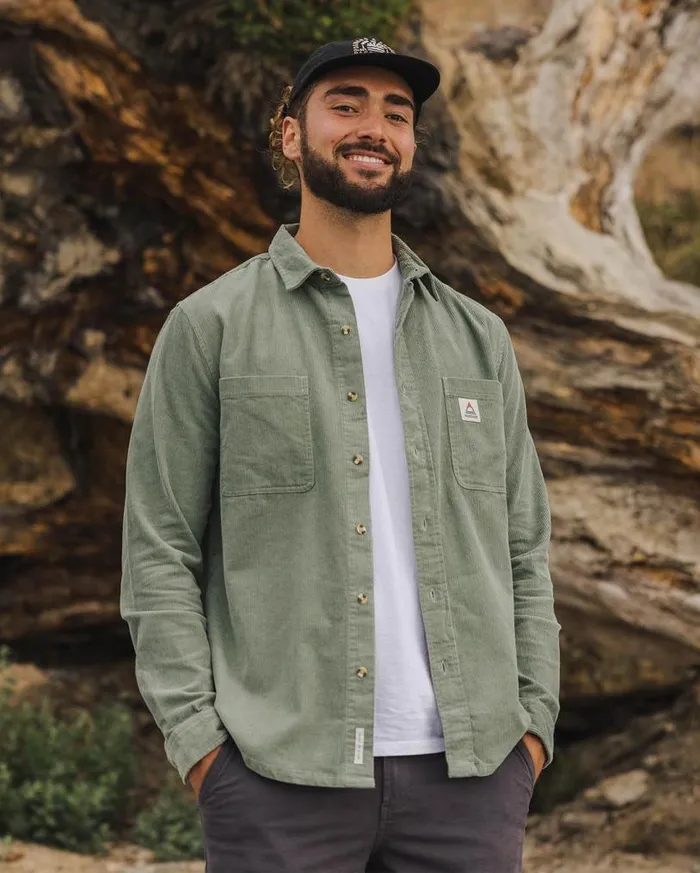 Passenger Clothing Backcountry Cord Shirt Pistachio Men Shirts