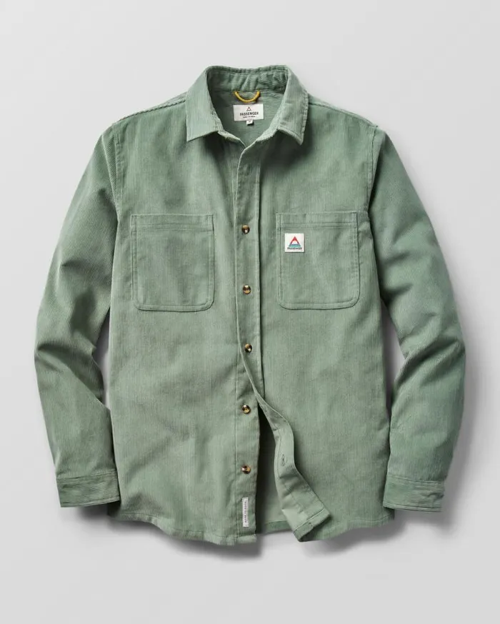 Passenger Clothing Backcountry Cord Shirt Pistachio Men Shirts