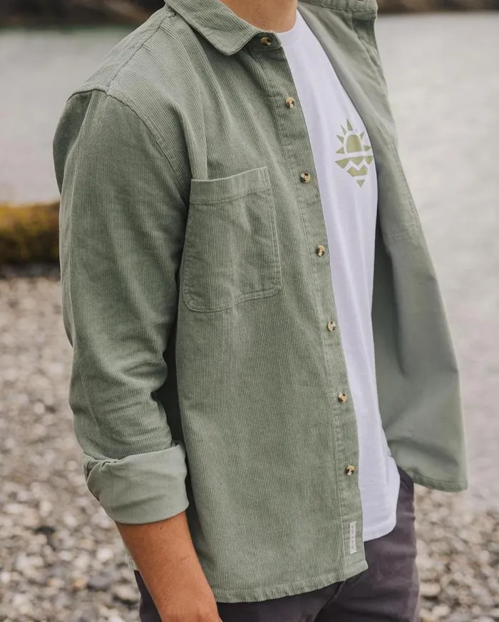 Passenger Clothing Backcountry Cord Shirt Pistachio Men Shirts