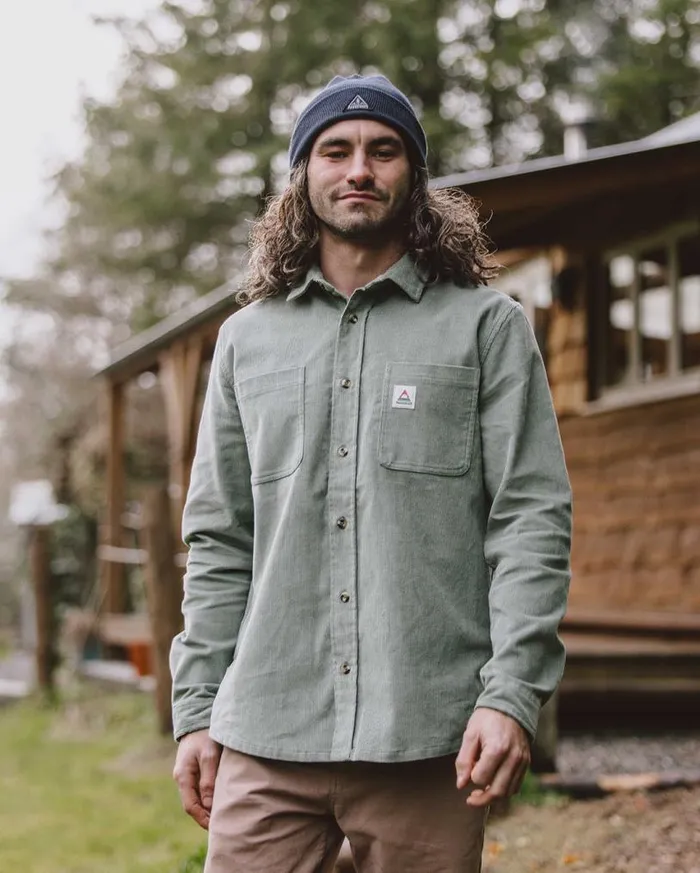 Passenger Clothing Backcountry Cord Shirt Pistachio Men Shirts