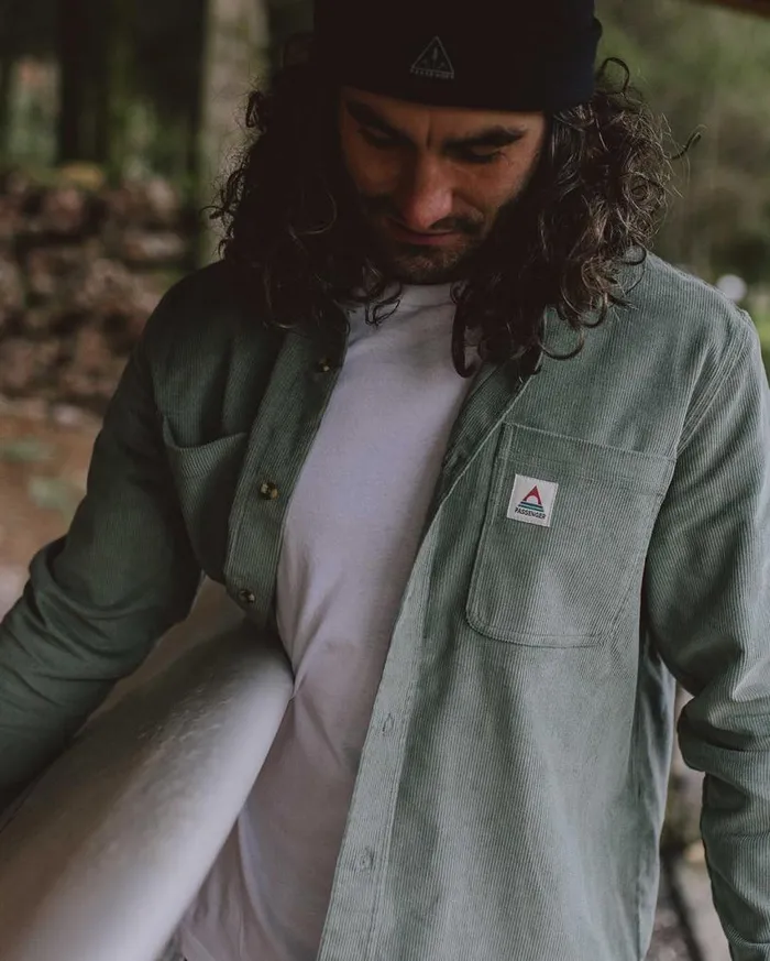 Passenger Clothing Backcountry Cord Shirt Pistachio Men Shirts