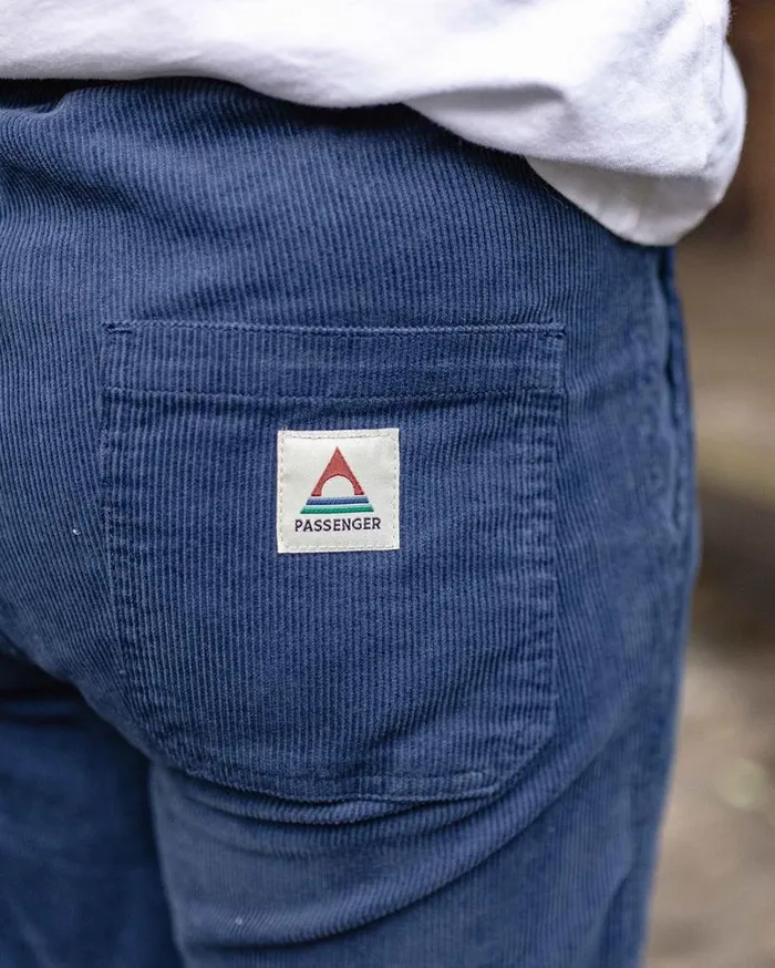 Passenger Clothing Compass Recycled Corduroy Trouser Dark Denim Women Dungarees and Trousers