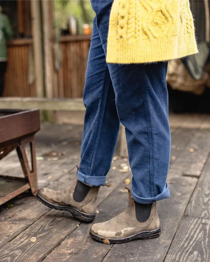 Passenger Clothing Compass Recycled Corduroy Trouser Dark Denim Women Dungarees and Trousers