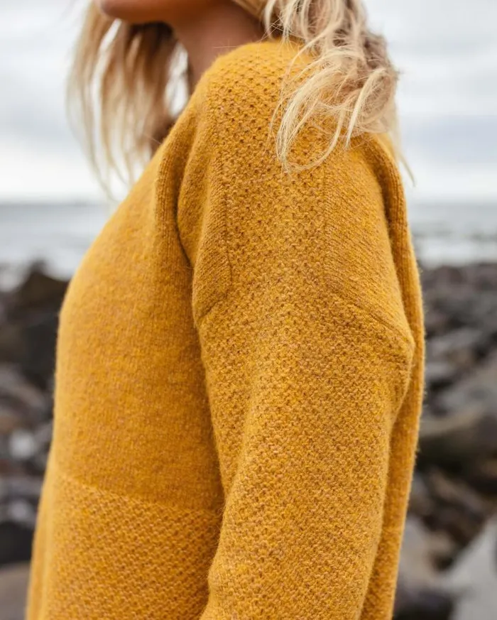Passenger Clothing Cove Recycled Knitted Jumper Amber Gold Women Knitwear
