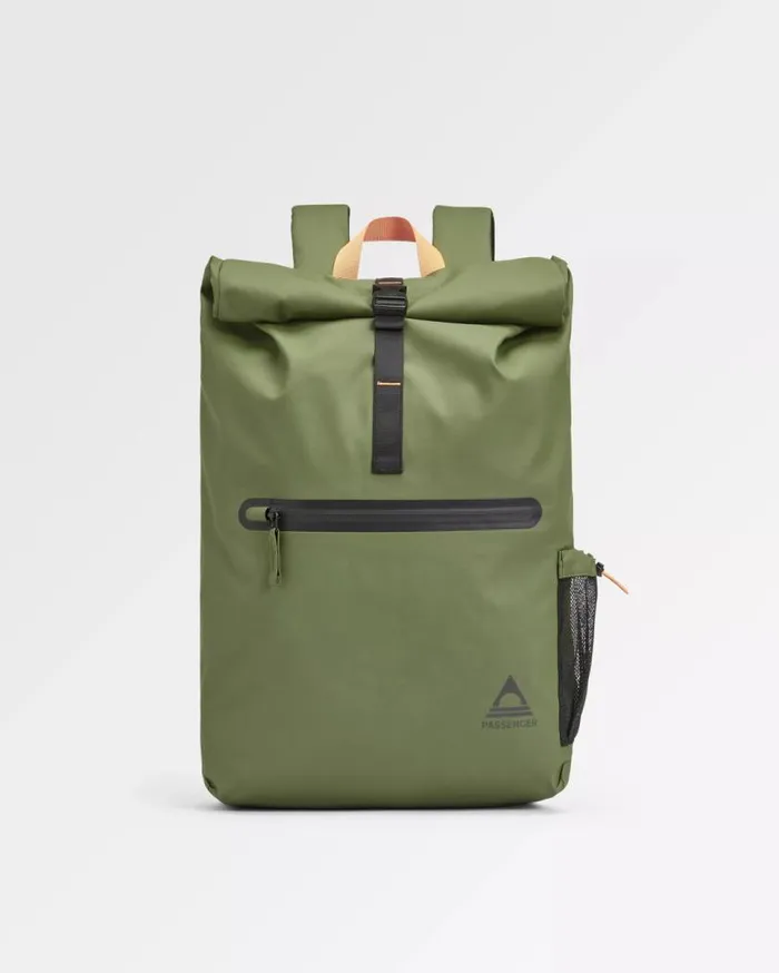 Passenger Clothing Crossing Roll Top Backpack True Black Khaki WomenMen Backpacks and Bags