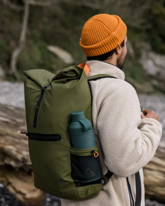 Passenger Clothing Crossing Roll Top Backpack True Black Khaki WomenMen Backpacks and Bags
