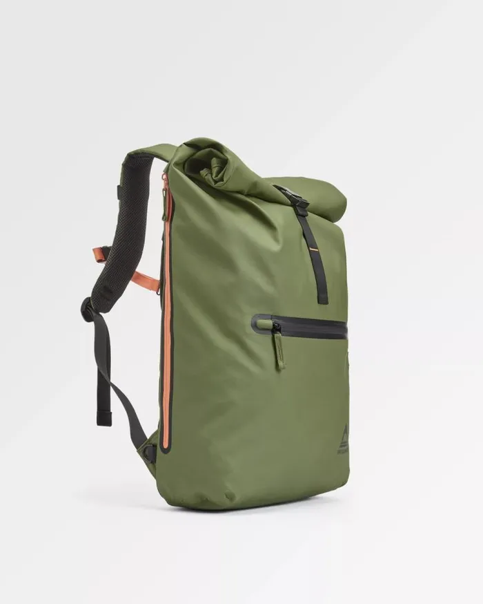 Passenger Clothing Crossing Roll Top Backpack True Black Khaki WomenMen Backpacks and Bags