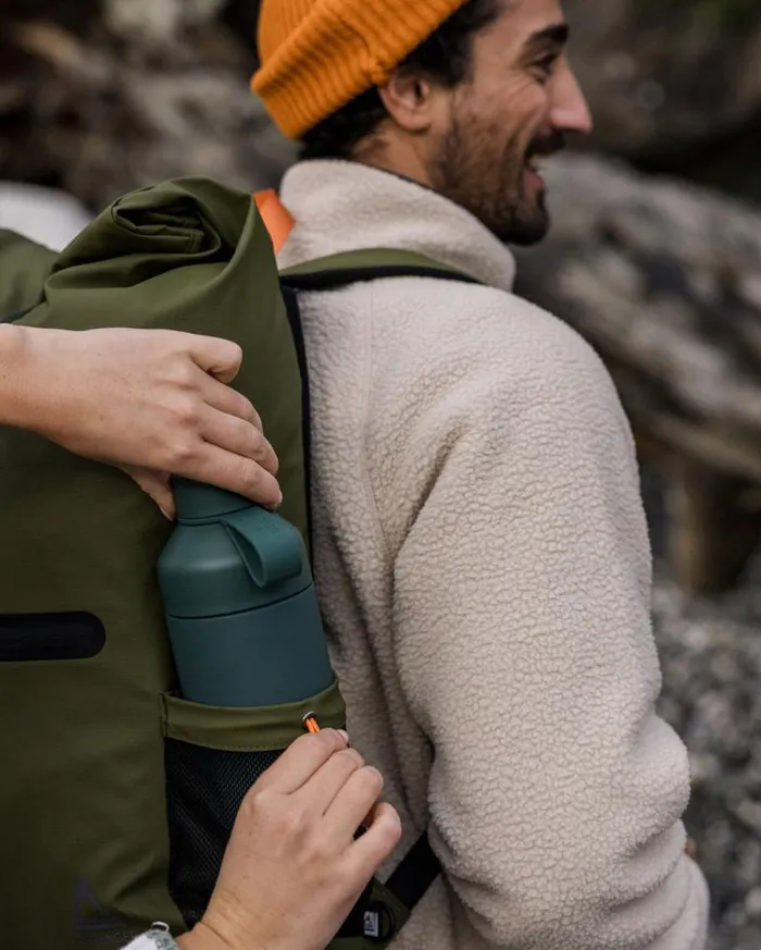 Passenger Clothing Crossing Roll Top Backpack True Black Khaki WomenMen Backpacks and Bags