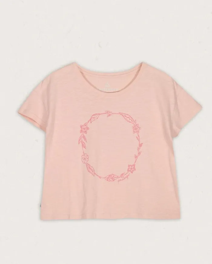 Passenger Clothing Daisy Chain Recycled Cotton TShirt Peach Whip Women Tops and TShirts