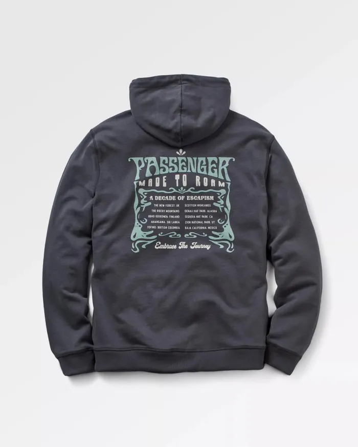 Passenger Clothing Decade Recycled Cotton Hoodie Black Men Hoodies and Sweatshirts