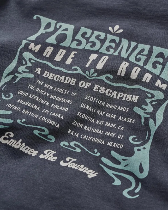 Passenger Clothing Decade Recycled Cotton Hoodie Black Men Hoodies and Sweatshirts