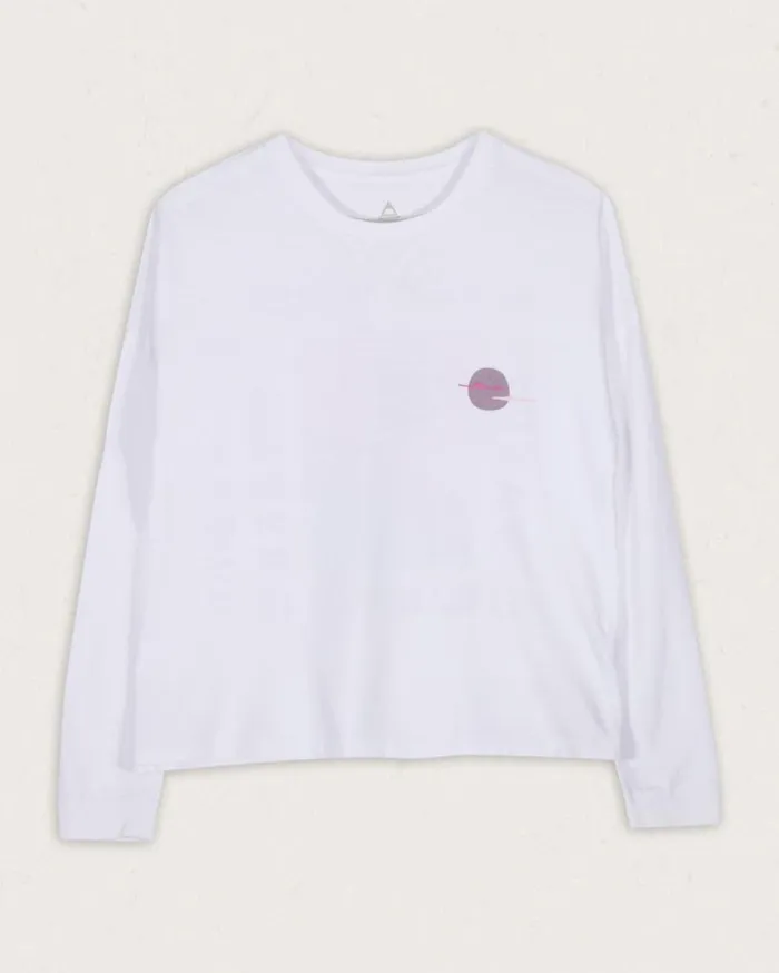 Passenger Clothing Dreamer Recycled Cotton Ls TShirt White Women Tops and TShirts