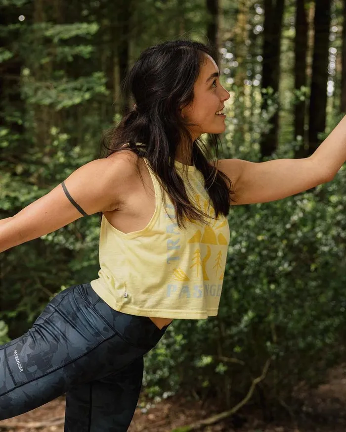 Passenger Clothing Exhale Active Recycled Vest Hazy Yellow Women Activewear