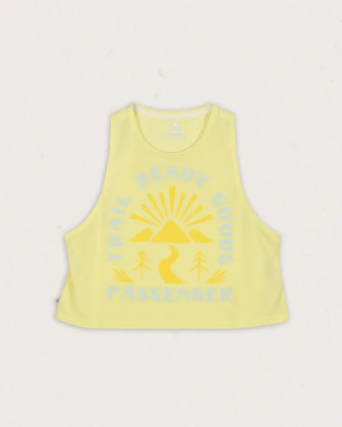 Passenger Clothing Exhale Active Recycled Vest Hazy Yellow Women Activewear