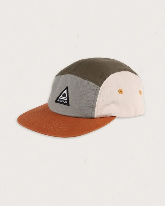 Passenger Clothing Fixie Recycled 5 Panel Cap Apple Green Multi WomenMen Caps and Hats