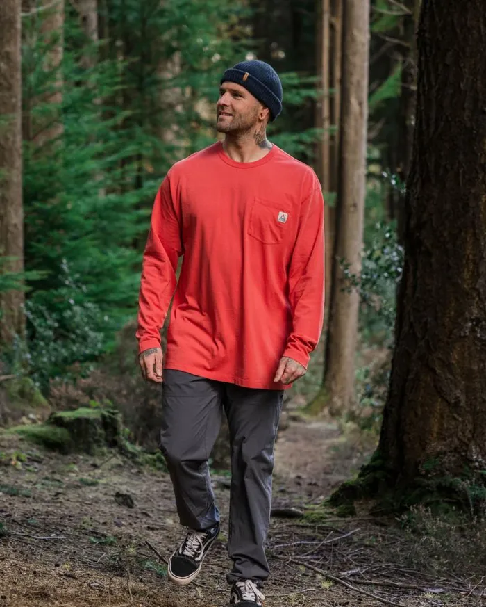 Passenger Clothing Heritage Recycled Relaxed Fit LS TShirt Cardinal Men TShirts and Vests Passenger Clothing Heritage Recycled Relaxed Fit LS TShirt Cardinal Men TShirts and Vests