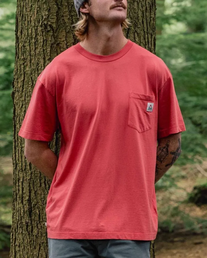 Passenger Clothing Heritage Recycled Relaxed Fit TShirt Cardinal Men TShirts and Vests