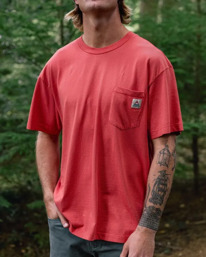 Passenger Clothing Heritage Recycled Relaxed Fit TShirt Cardinal Men TShirts and Vests