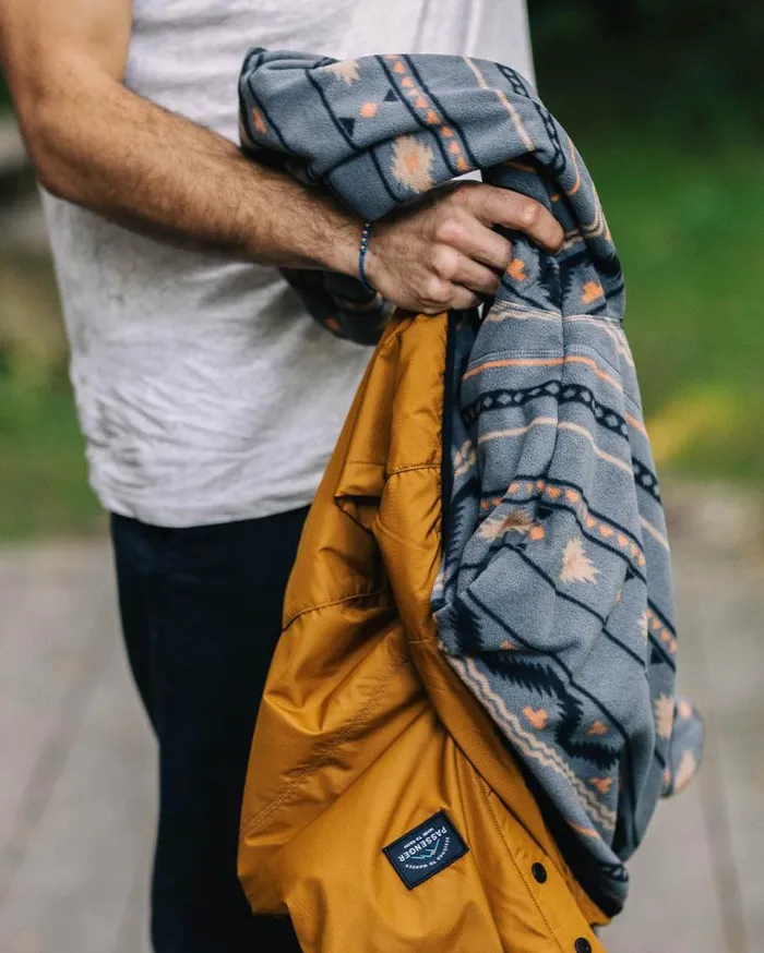 Passenger Clothing Journey Recycled Reversible Jacket Golden Brown Men Jackets