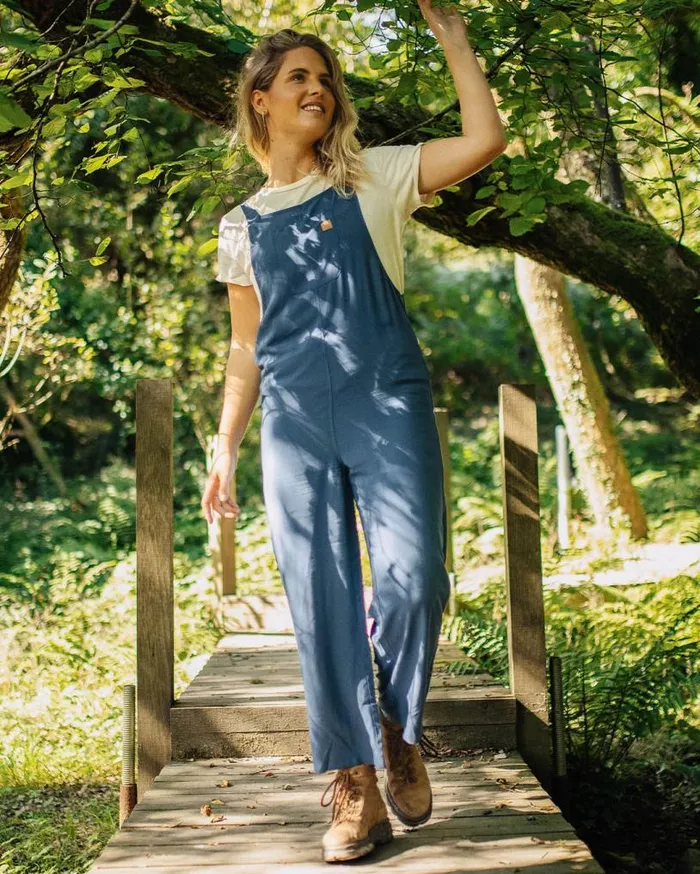 Passenger Clothing Lazy Day Dungarees Dark Denim Women Dungarees and Trousers