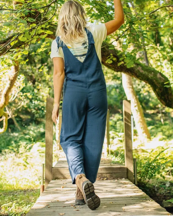 Passenger Clothing Lazy Day Dungarees Dark Denim Women Dungarees and Trousers