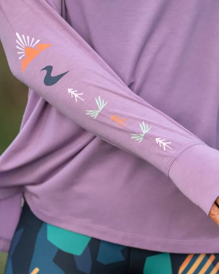 Passenger Clothing Lotus Recycled Active LS Top Lilac Women Activewear