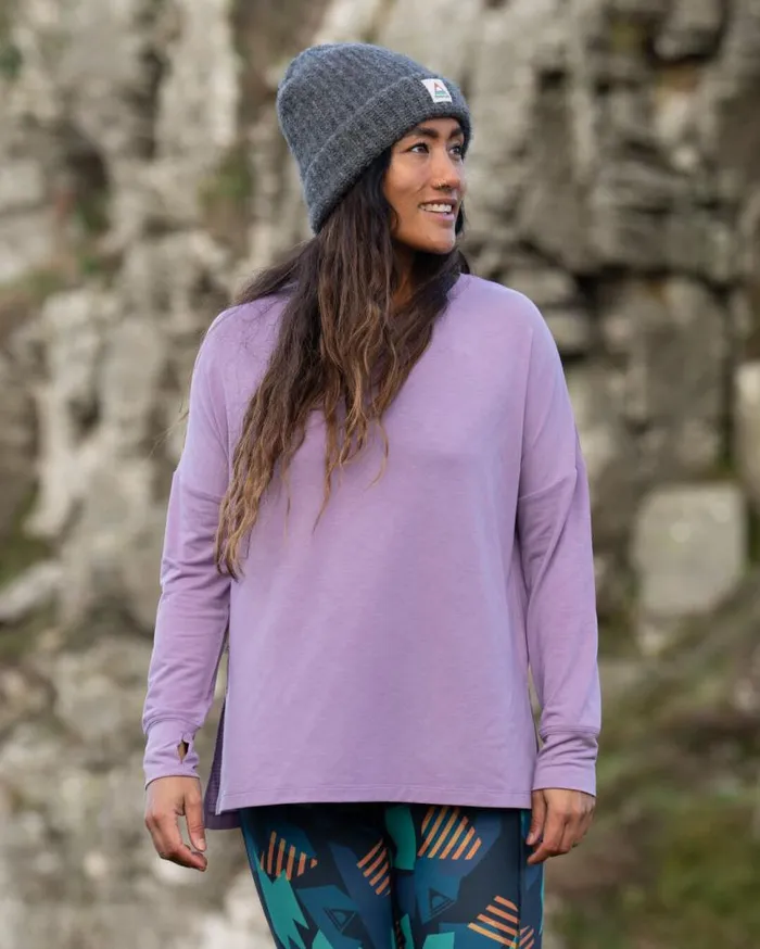 Passenger Clothing Lotus Recycled Active LS Top Lilac Women Activewear