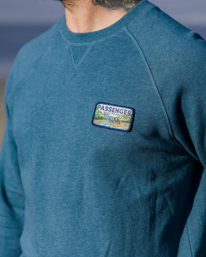 Passenger Clothing Love The Wild Sweatshirt Blue Steel Marl Men Hoodies and Sweatshirts Passenger Clothing Love The Wild Sweatshirt Blue Steel Marl Men Hoodies and Sweatshirts