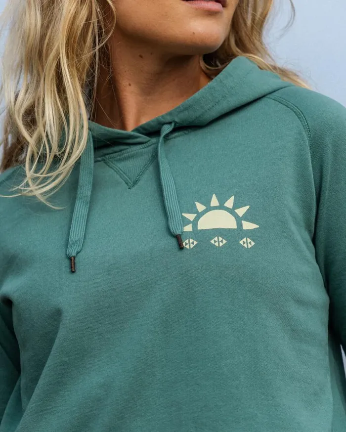 Passenger Clothing Mindful Recycled Cotton Hoodie Deep Sea Women Hoodies and Sweatshirts