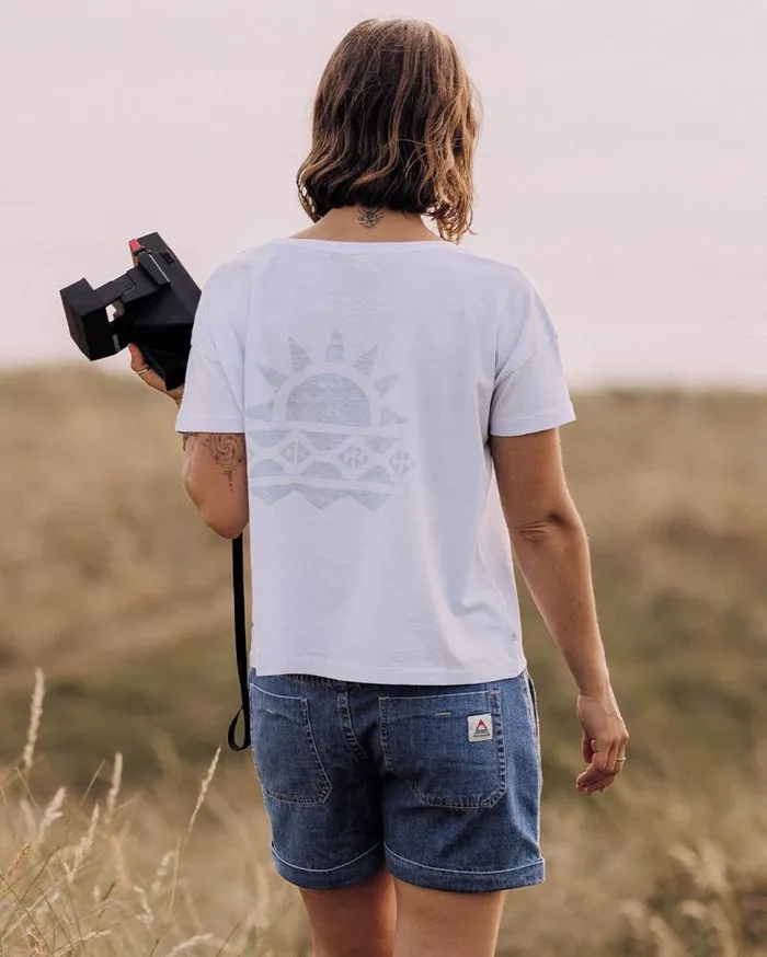 Passenger Clothing Mindful Recycled Cotton TShirt Pale Blue Women Tops and TShirts