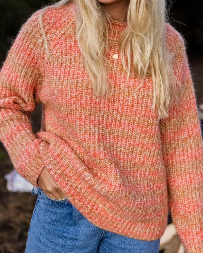 Passenger Clothing Mountainside Mock Neck Recycled Knitted Jumper Apricot Women Knitwear Passenger Clothing Mountainside Mock Neck Recycled Knitted Jumper Apricot Women Knitwear