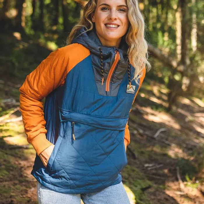 Passenger Clothing Ocean Recycled Insulated 12 Zip Jacket Ensign Blue Women Jackets