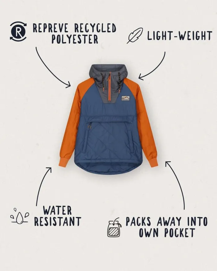 Passenger Clothing Ocean Recycled Insulated 12 Zip Jacket Ensign Blue Women Jackets