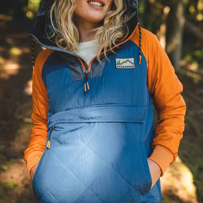 Passenger Clothing Ocean Recycled Insulated 12 Zip Jacket Ensign Blue Women Jackets