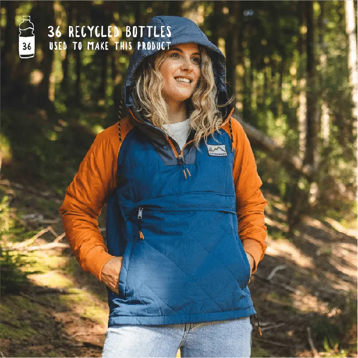 Passenger Clothing Ocean Recycled Insulated 12 Zip Jacket Ensign Blue Women Jackets