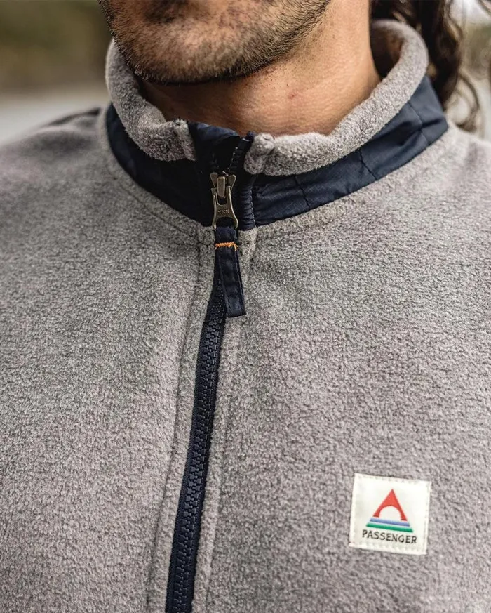 Passenger Clothing Oceanside Recycled Polar Fleece Grey Marl Men Fleece