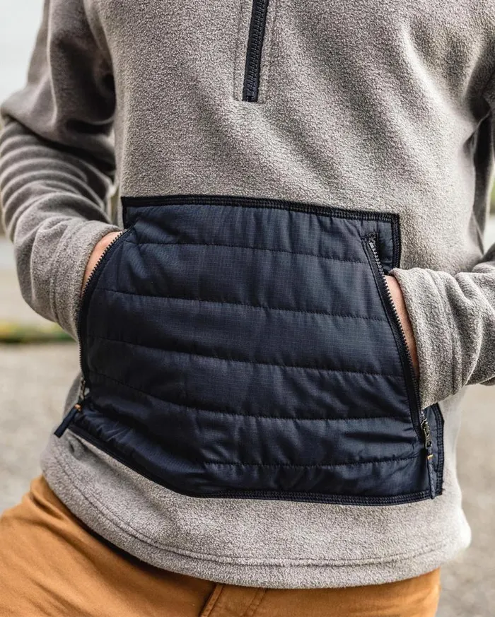 Passenger Clothing Oceanside Recycled Polar Fleece Grey Marl Men Fleece