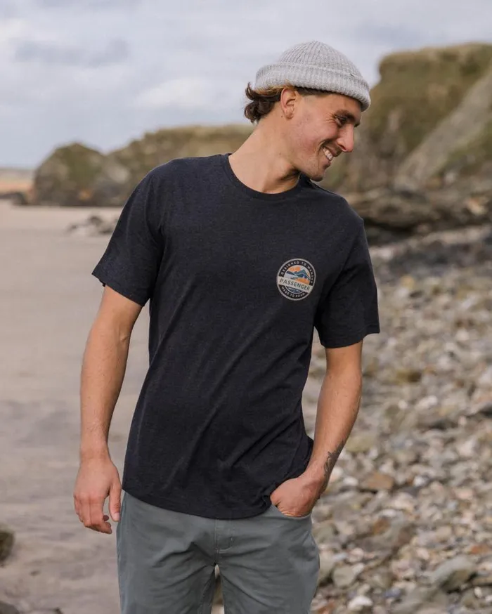Passenger Clothing Odyssey Organic Cotton TShirt Ebony Marl Men TShirts and Vests