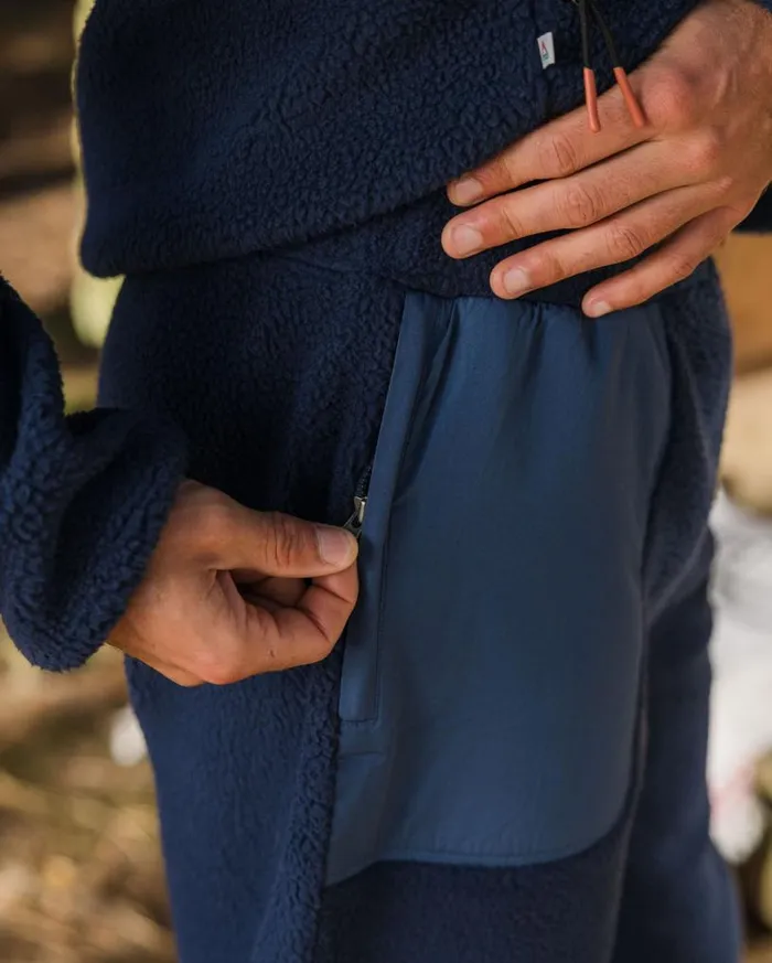 Passenger Clothing Offgrid Recycled Sherpa Fleece Jogger Rich Navy Men Trousers