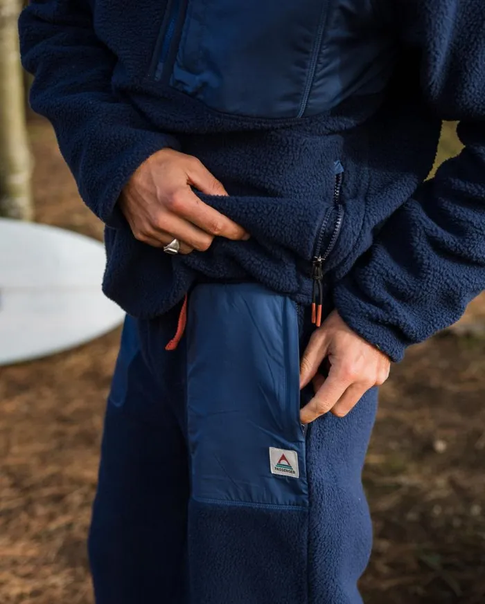 Passenger Clothing Offgrid Recycled Sherpa Fleece Jogger Rich Navy Men Trousers