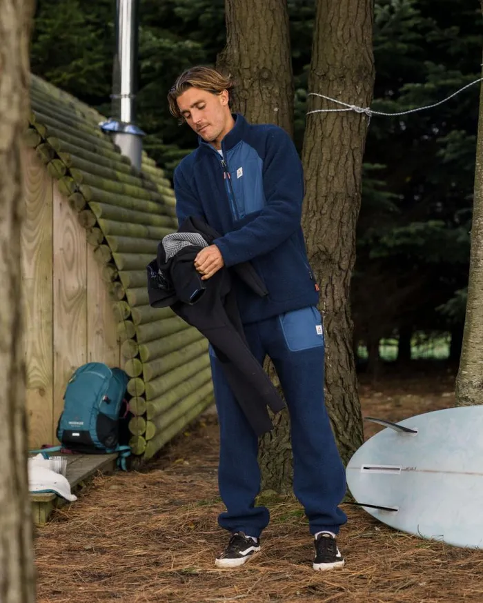 Passenger Clothing Offgrid Recycled Sherpa Fleece Jogger Rich Navy Men Trousers
