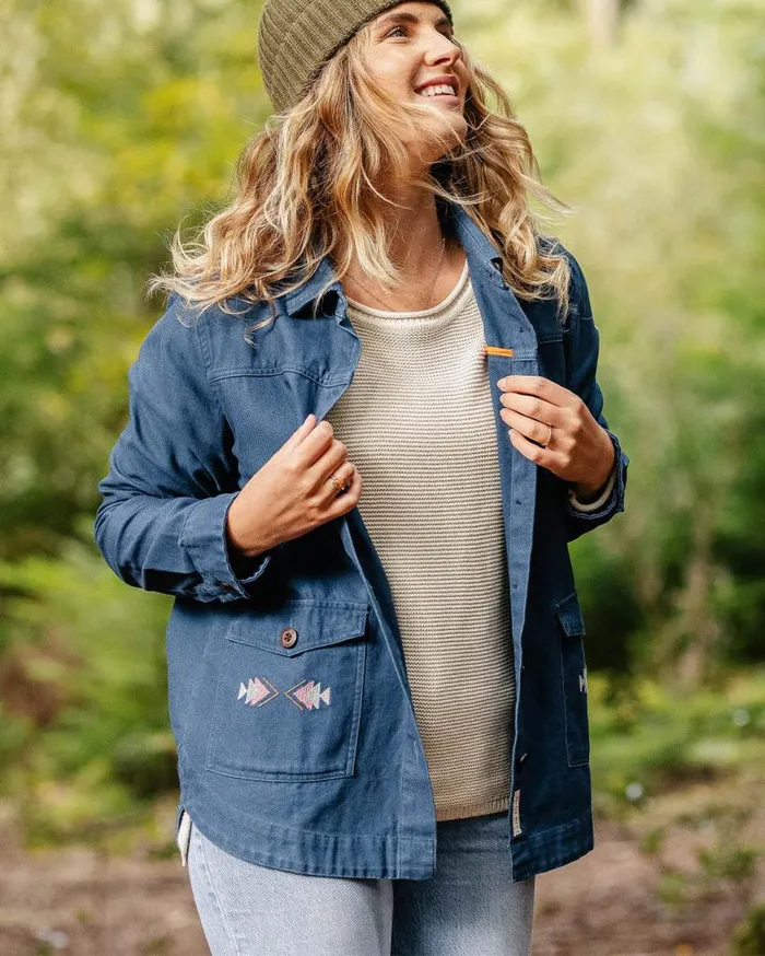 Passenger Clothing Pine Organic Cotton Jacket Dark Denim Women Jackets