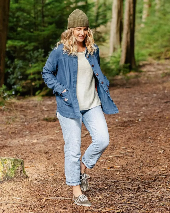 Passenger Clothing Pine Organic Cotton Jacket Dark Denim Women Jackets